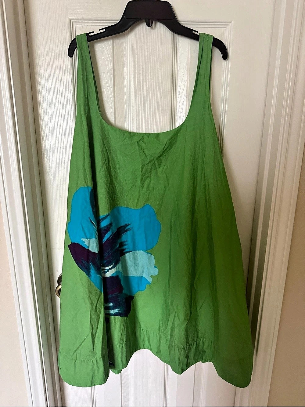 Maeve Floral Cotton dress in Green Size XL